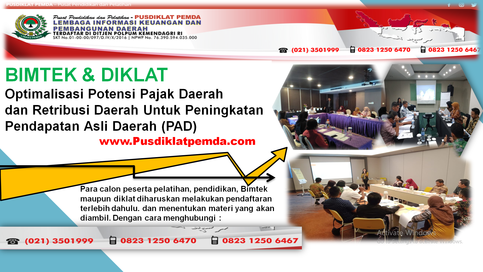 Bimtek  Optimalisasi Potensi Pajak Daerah dan Retribusi Daerah Untuk Peningkatan Pendapatan Asli Daerah (PAD)