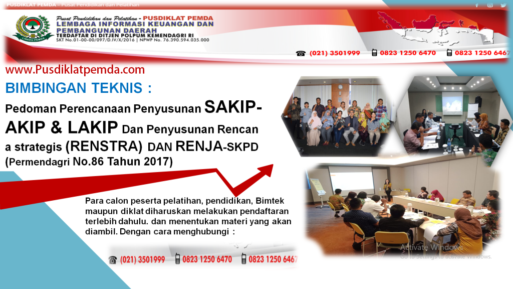 Bimtek Pedoman Perencanaan Penyusunan SAKIP-AKIP & LAKIP Dan Penyusunan Rencana strategis (RENSTRA) DAN RENJA-SKPD (Permendagri No.86 Tahun 2017)