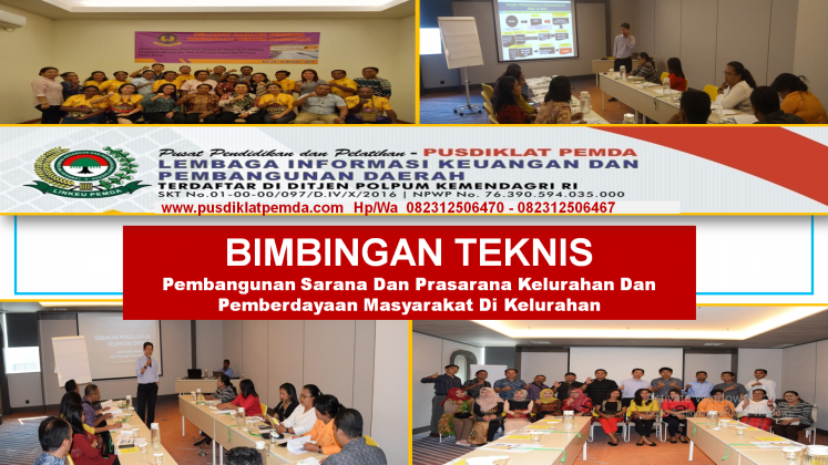 Bimtek Pembangunan Sarana Dan Prasarana Kelurahan Dan Pemberdayaan ...