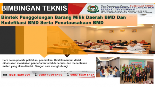 Bimtek Penggolongan Barang Milik Daerah BMD Dan Kodefikasi BMD - Bimtek ...