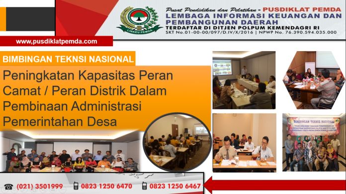 Bimtek Peningkatan Kapasitas Peran Camat / Peran Distrik - 2020