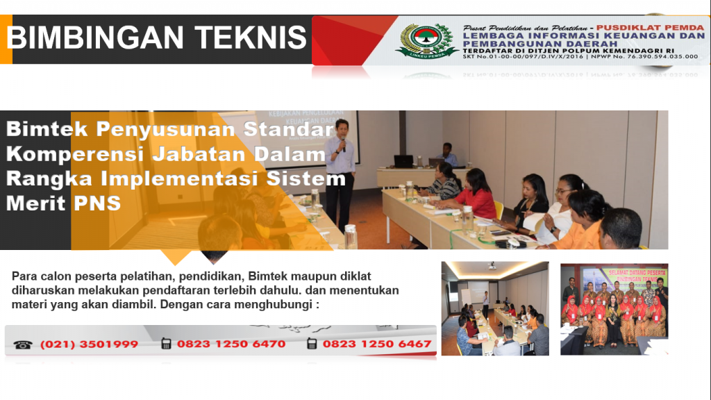 Bimtek Penyusunan Standar Komperensi Jabatan Dalam Rangka Implementasi Sistem Merit PNS