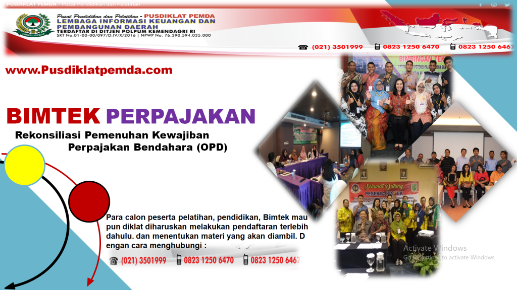 Bimtek dan Rekonsiliasi Pemenuhan Kewajiban Perpajakan Bendahara (OPD)