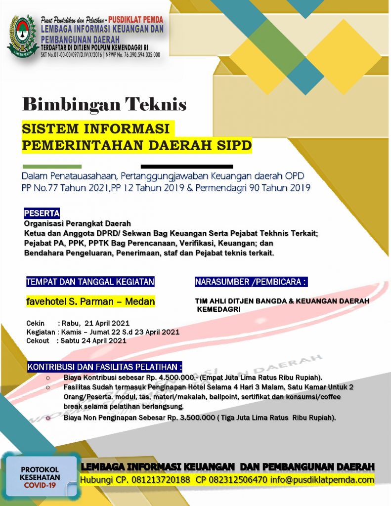 BIMTEK SISTEM INFORMASI PEMERINTAH DAERAH (SIPD) DI KOTA MEDAN