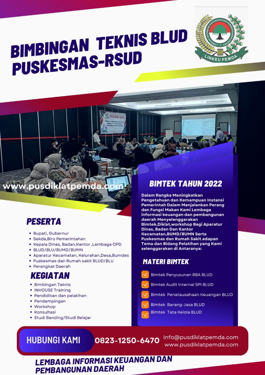 Jadwal Bimtek BLUD Puskesmas Dan RSUD BLUD