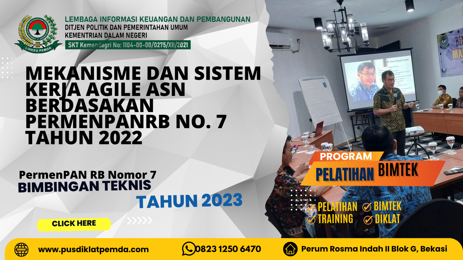 Bimtek Sistem Kerja Agile ASN PERMENPANRB NO. 7 Tahun 2022