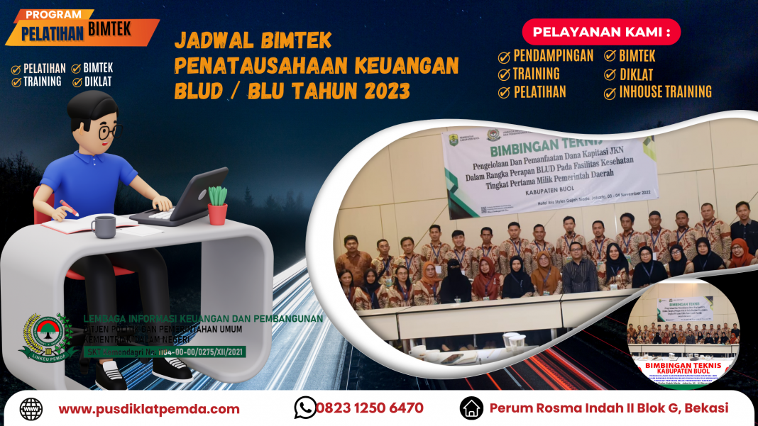 Jadwal Bimtek Penatausahaan Keuangan BLUD / BLU Tahun 2024