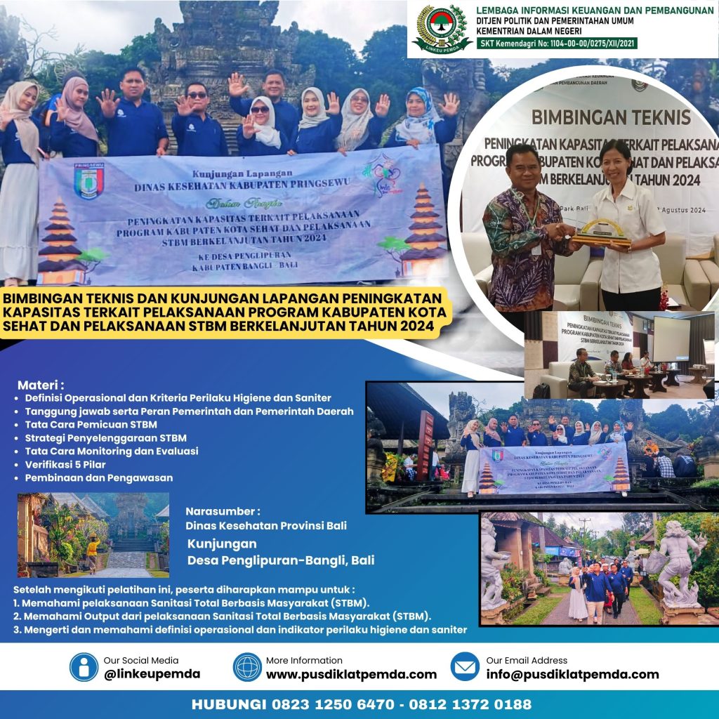 Program Peningkatan Kapasitas Terkait Pelaksanaan Program Kabupaten Kota Sehat dan Pelaksanaan STBM Berkelanjutan Tahun 2024 